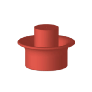 Capac de varf cartus dozare adeziv monocomponent seria SEMCO din MDPE rosu