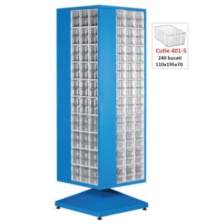 Dulap metalic rotativ cu 240 cutii Seria MT-401-240 gri inchis