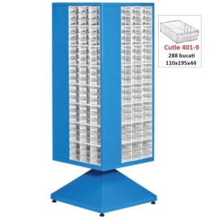 Dulap metalic rotativ cu 288 cutii Seria MT-409 gri inchis