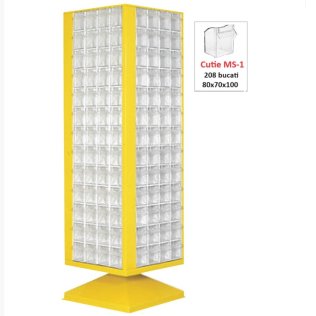 Dulap metalic rotativ cu 208 cutii Seria MSD-1-208 negru