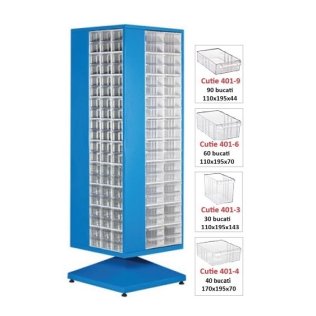 Dulap metalic rotativ cu 220 cutii Seria MT-407 negru