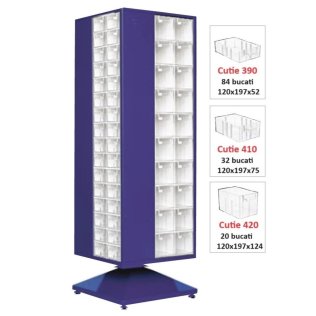Dulap metalic rotativ cu 136 cutii Seria MT-SUPER-4 negru