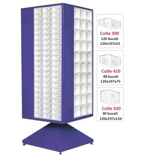 Dulap metalic rotativ cu 204 cutii Seria MT-SUPER-3 negru