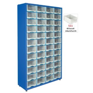 Dulap metalic fara usi cu 48 cutii Seria CKG-511 verde