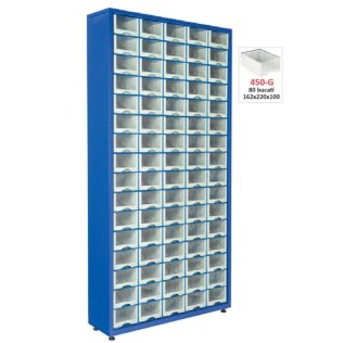 Dulap metalic fara usi cu 80 cutii Seria CKG-450 rosu