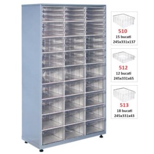 Dulap metalic fara usi cu 45 cutii Seria CKB-39 albastru
