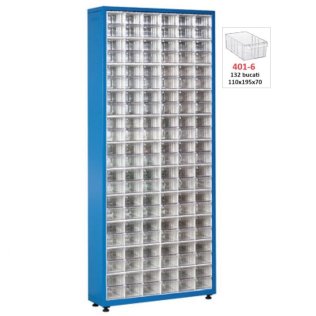 Dulap metalic fara usi cu 132 cutii Seria CKTS-406 albastru