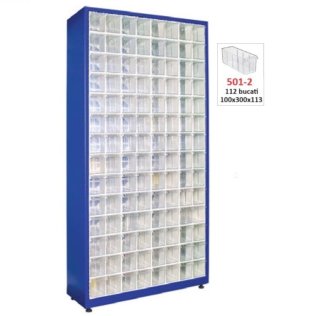 Dulap metalic fara usi cu 112 cutii Seria CKTS-501-S albastru
