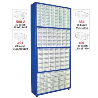 Dulap metalic fara usi cu 141 cutii Seria CKTS-SUPER gri inchis