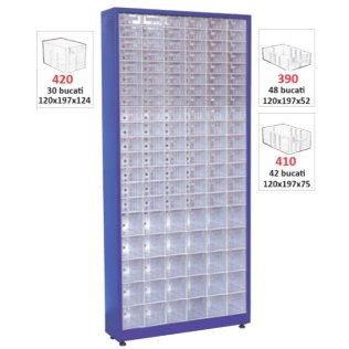 Dulap metalic fara usi cu 120 cutii Seria CKTS-SUPER-3 albastru inchis