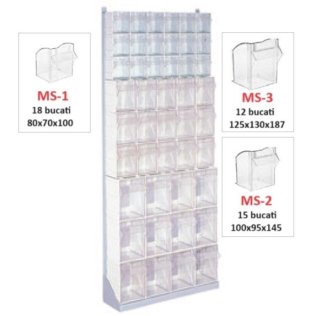 Dulap metalic fara usi cu 45 cutii Seria MD-45-S alb