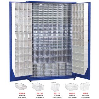 Dulap metalic usi batante 275 cutii Seria CKD-402-S albastru inchis