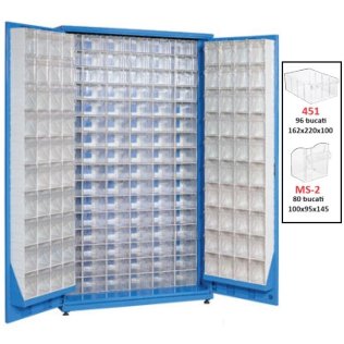 Dulap metalic usi batante 176 cutii Seria CKD-451 albastru inchis