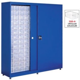 Dulap metalic usi glisante 140 cutii Seria CKSD-DULAP albastru inchis