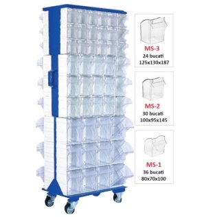 Dulap metalic mobil cu 90 cutii Seria MSCS-90 gri deschis