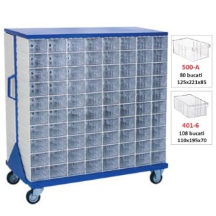 Dulap metalic mobil cu 188 cutii Seria CKS-500-401 gri inchis