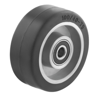 Roata cauciuc elastic, portanta WLL=180 kg, D=100 mm