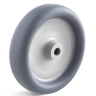 Roata cauciuc termoplastic, cu lagar de alunecare,WLL=40 kg, D=50 mm