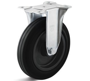 Roata cauciuc termoplastic, rulment cu ace, carcasa fixa, WLL=135 kg, D=160 mm