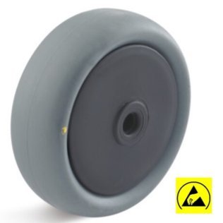 Roata ESD termoplast, rulment, WLL=65 kg, D=100 mm