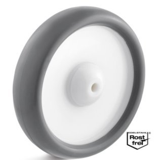 Roata termoplast, rulment INOX, WLL=80 kg, D=80 mm