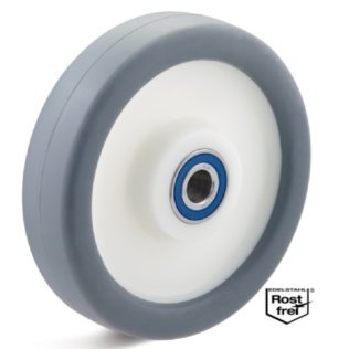 Roata termoplast, rulment INOX WLL=450 kg, D=250 mm