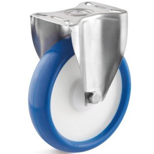 Roata poliuretan, rulmenti cu bila, cu carcasa fixa, WLL=450 kg, D=250 mm