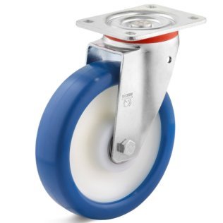 Roata poliuretan, rulmenti, carcasa pivotanta HEAVY DUTY, WLL=600 kg, D=250 mm