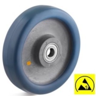 Roata ESD poliuretan, rulment, WLL=150 kg, D=80 mm