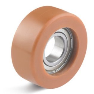 Roata de ghidare din poliuretan rigid, rulment cu bila, WLL=70 kg, D=40 mm