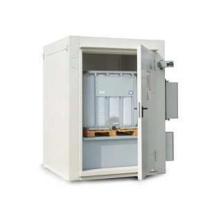Container antifoc RFP 115-10 pentru depozitare recipiente mici, butoaie de 200 litri si IBC-uri