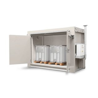 Container antifoc RFP 315.20 depozitare butoaie de 200 litri si IBC-uri