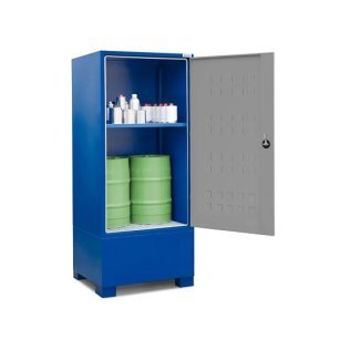 Dulap SteelSafe D2 depozitare 2 butoaie de 60 litri si recipiente mici