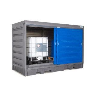 Dulap PolySafe 2C depozitare butoaie 200 litri si IBC-uri