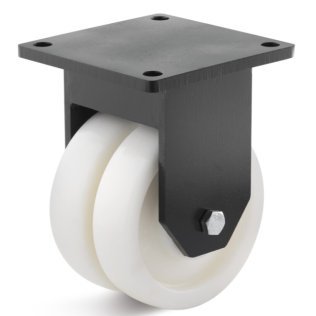 Roata dubla poliamida, seria HD-PAH, carcasa fixa, WLL=500 kg, D=125 mm