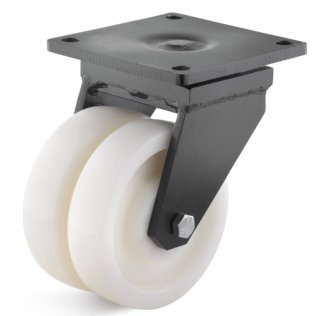 Roata dubla poliamida, seria HD-PAH, carcasa pivotanta, WLL=500 kg, D=125 mm