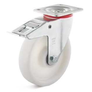 Roata poliamida, seria IM-PAM, carcasa pivotanta cu frana, WLL=200 kg, D=80 mm