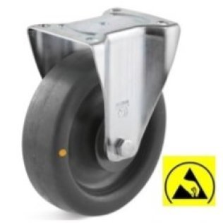 Roata ESD poliamida, carcasa fixa, WLL=200 kg, D=125 mm