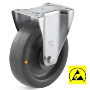 Roata ESD poliamida, carcasa fixa, WLL=500 kg, D=200 mm