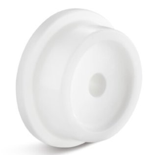 Roata cu buza din poliamida, WLL=300 kg, D=107 mm