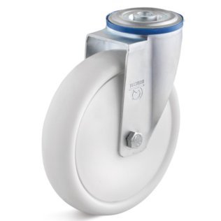 Roata polipropilena, protectie rulment, carcasa pivotanta cu alezaj, WLL=300 kg, D=160 mm