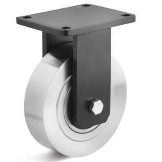 Roata din otel, rulment cu bila, carcasa fixa HEAVY DUTY, WLL=3000 kg, D=150 mm