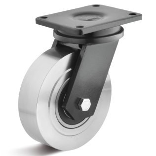 Roata din otel, rulment cu bila, carcasa pivotanta HEAVY DUTY, WLL=3000 kg, D=150 mm