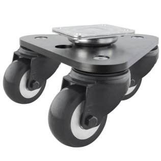 Roata tripla pivotanta din poliuretan rigid, WL=900 kg, D=100 mm
