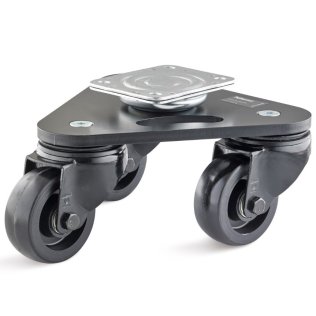 Roata tripla pivotanta SHOWBIZ din poliuretan rigid, WLL=1000 kg, D=100 mm