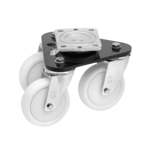 Roata tripla pivotanta din polipropilena WLL=600 kg, D=125 mm