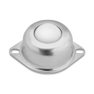 Rola de transfer cu flansa inferioara, carcasa tabla otel zincat, bila poliamida, WLL=25 kg