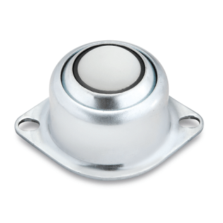 Rola de transfer cu flansa inferioara si etansare bila, carcasa tabla otel zincat, bila poliamida, WLL=25 kg