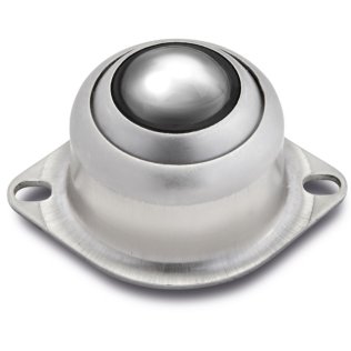 Rola de transfer cu flansa inferioara si etansare bila, carcasa INOX, bila INOX, WLL=100 kg
