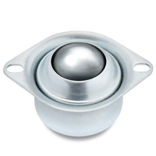 Rola de transfer cu flansa superioara, carcasa INOX, bila INOX, WLL=100 kg